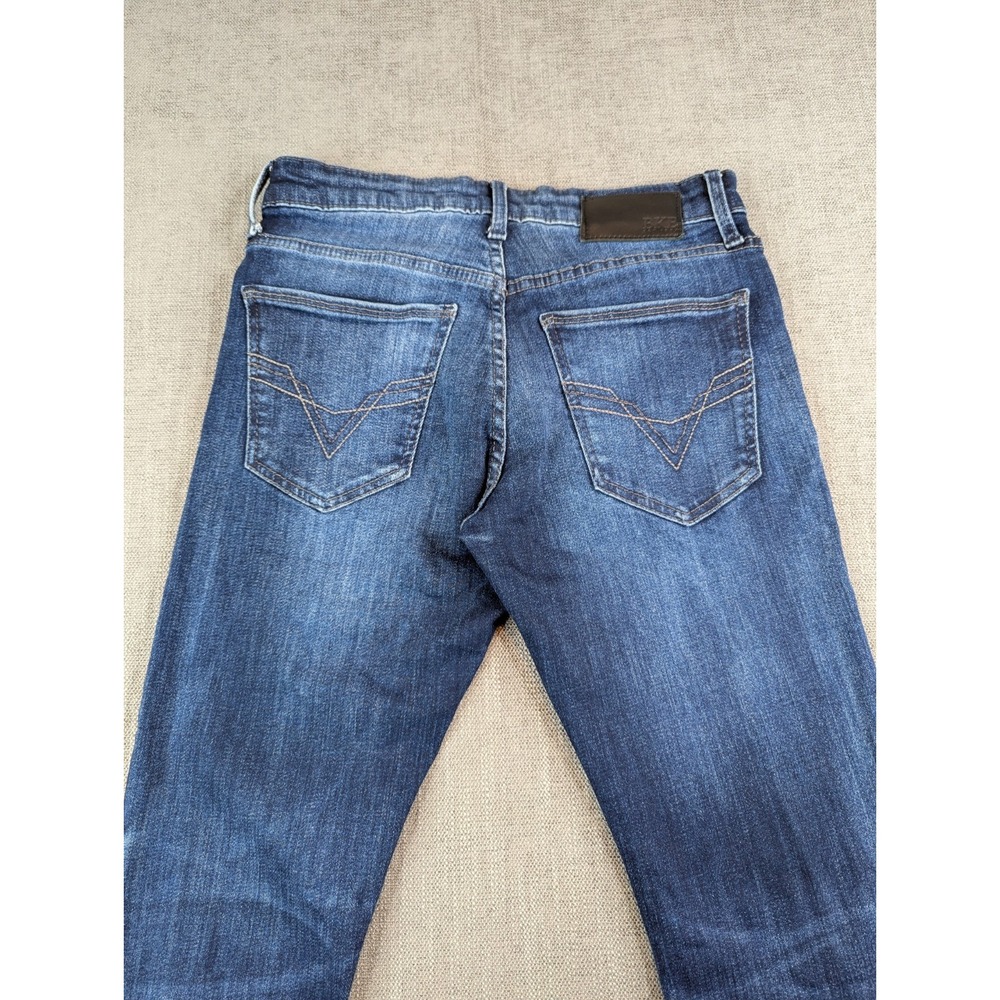 BKE Jeans Men 29x32 Blue Alec Straight Distressed Medium Wash Denim Pants - Picture 4 of 9